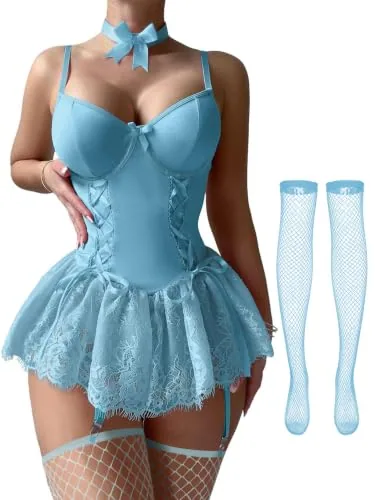 Underwire Bustier, Light Blue (size XL)