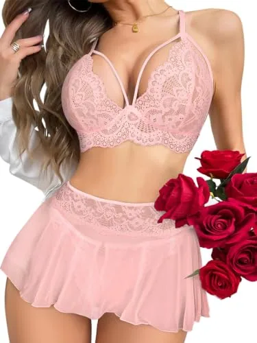 Bra Set, Light Pink