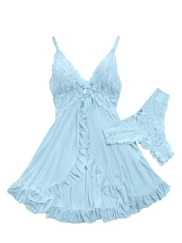 Nightgown, Light Blue (size S)