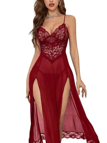 Lingerie Dress, Wine Red (size XS)