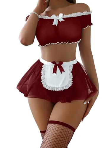 Costume Set, Wine Red (size L)