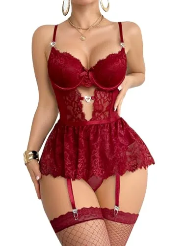 Corset, Burgundy Red (size M)