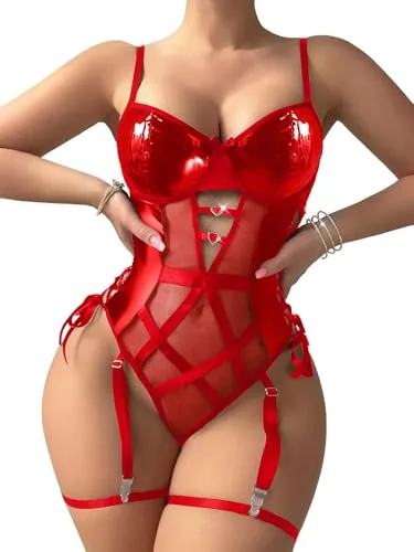 Bodysuit, Red (Pu Red)