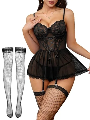 Floral lace Corset, Black (size XS)